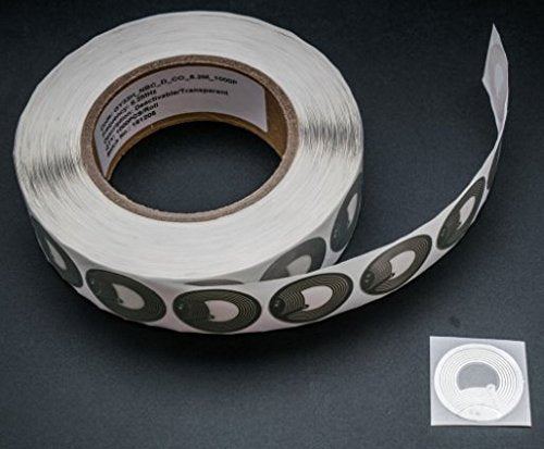 RF8.2Mhz Checkpoint Compatible 1.31" Round Label Transparent 1000pcs