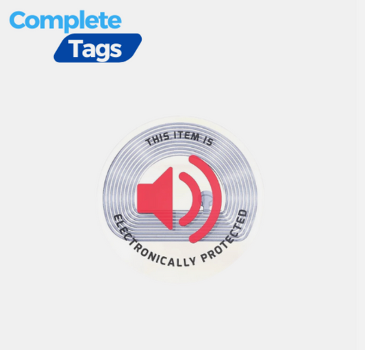 2000 RF 8.2MHz Round Clear Security Labels – 33mm