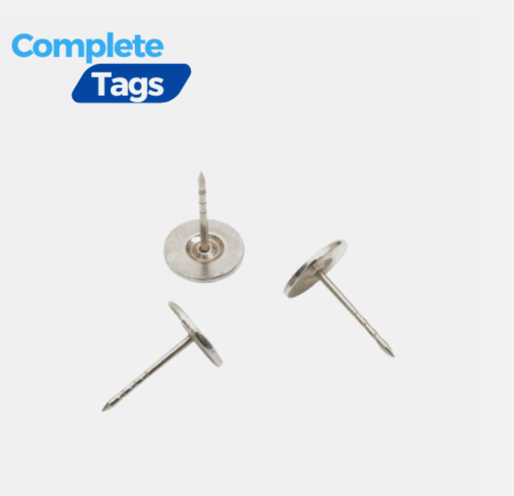1000 Flathead Security Tag Pins – Complete Tags