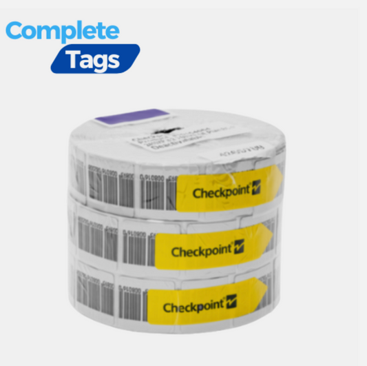 2,000 RF EAS Security Labels 8.2MHz Checkpoint 2410 Barcode Postage Stamp Size