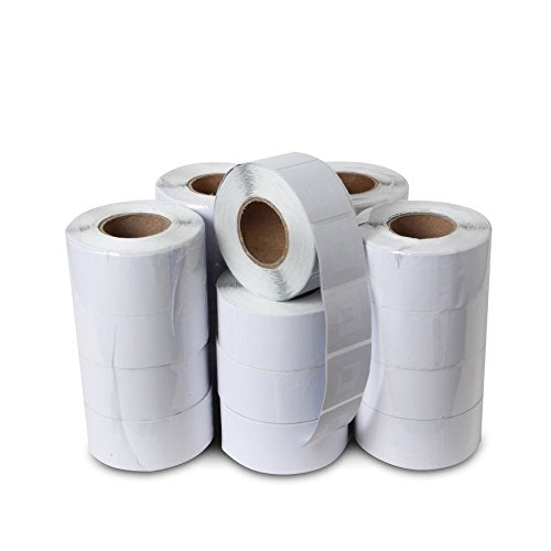 10000 Paper Security Labels 1.5X1.5 Inch Rf 8.2Mhz White Checkpoint Compatible EAS Loss Prevention