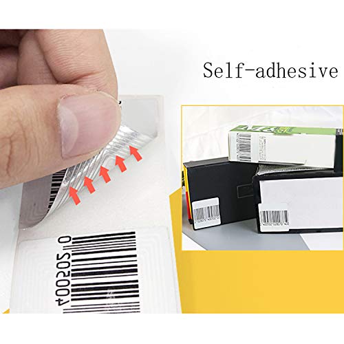 Security RF Label, 2Roll-2000pcs Retail Shop EAS 8.2MHz Checkpoint Compatible Labels RF Tags Anti-Theft Barcode Fake Soft Label Self-Adhesive Tag (1.18x1.18 inches)
