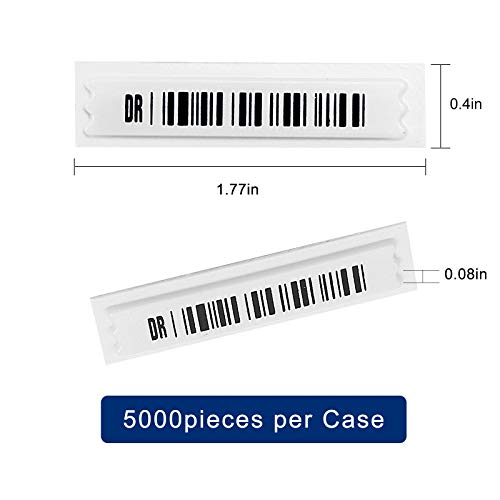 5000 pcs 58khz AM Security Tags Soft Labels with Mock Barcodes for Retail EAS Anti-Theft System