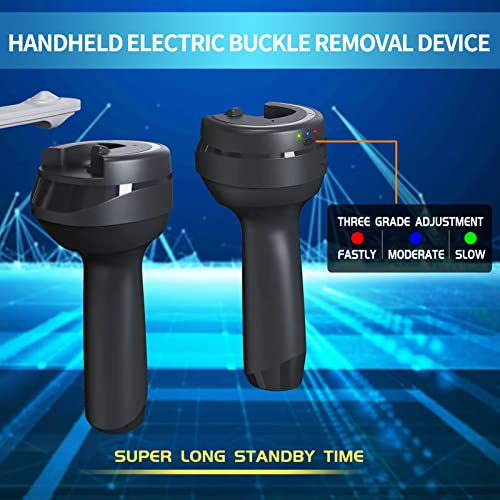 Electric Handheld Detacher Tool with Hook Reusable, Portable Steel Hook for Clothes Shoes Tag Pins Quickly Perforated Hard Security Clothing Tags