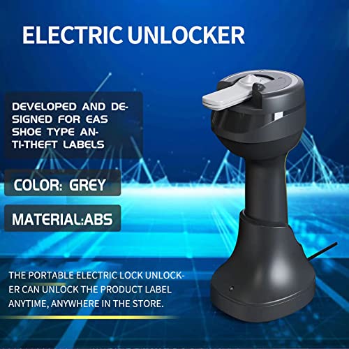 Electric Handheld Detacher Tool with Hook Reusable, Portable Steel Hook for Clothes Shoes Tag Pins Quickly Perforated Hard Security Clothing Tags